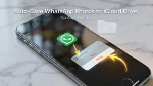 Auto‑Save WhatsApp Photos to iCloud Drive (No Apps)